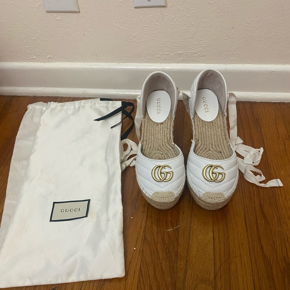 Gucci Women's White Espadrille Shoes